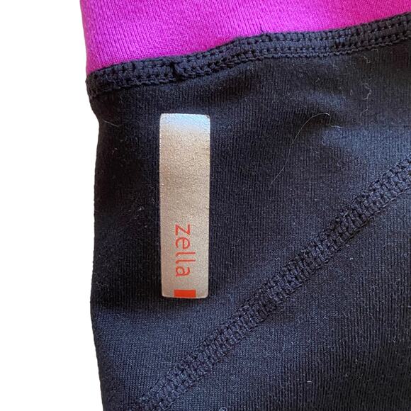Zella Zip Ankle Striped Workout Yoga Athletic Leggings Medium - Picture 3 of 10